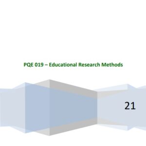 EDUCATIONAL RESEARCH METHODS